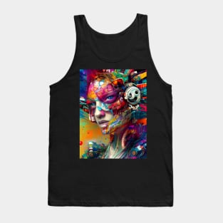 Cyberpunk Rainbow Dreamer Tank Top